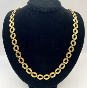 Givenchy Chain Necklace Gold Tone Vintage 24.5” Long Ornate Detail Links - Picture 1 of 5