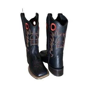 Old West Womens Size 7 M Western Boot Broad Square Toe 18171 - Imagen 1 de 7