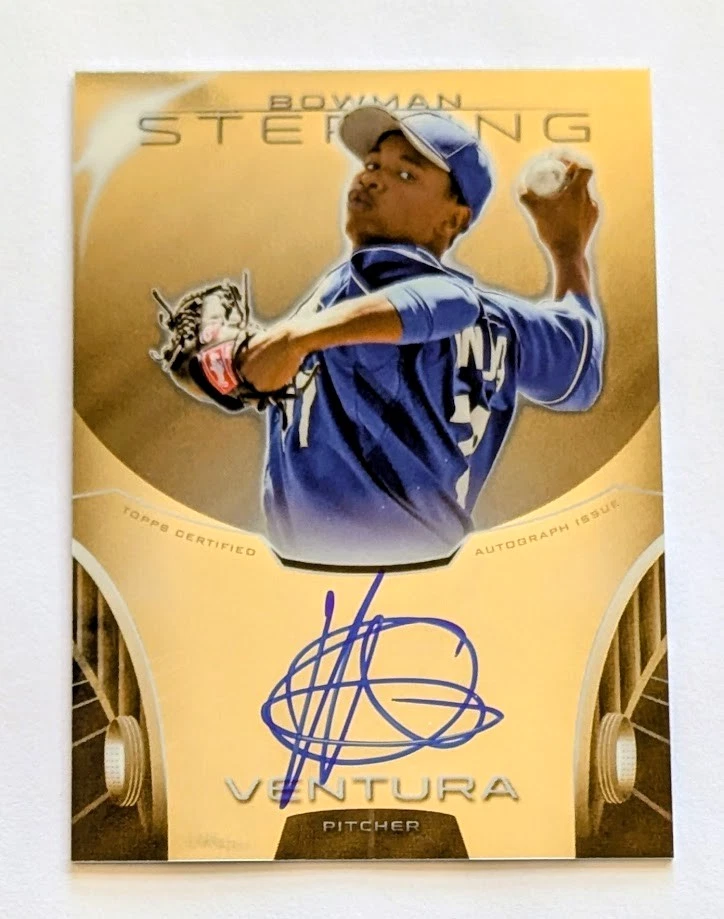 2013 年 Bowman Sterling Yordano Ventura 新秀卡亲笔签名 RC — 第 1/1 张图片
