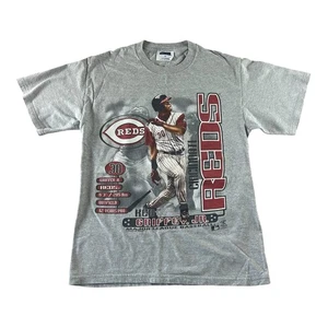Vintage Ken Griffey Jr Graphic Shirt Men’s Medium Cincinnati Reds Stats Y2K - Picture 1 of 10