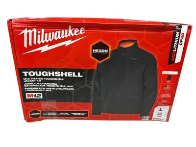 Milwaukee Toughshell Heated Jacket Kit, Size L, Black, Model# M100B-21L - Image 1 of 3