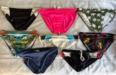 AUSSIEBUM - 8 MENS SWIM SUITS BIKINI /BRAZILIAN CUT LOT MED/LARGE - Image 1 of 4