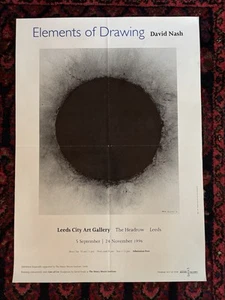 DAVID NASH - Elements Of Drawing - Exhibition Poster - 1996 LEEDS CITY GALLERY - Picture 1 of 8