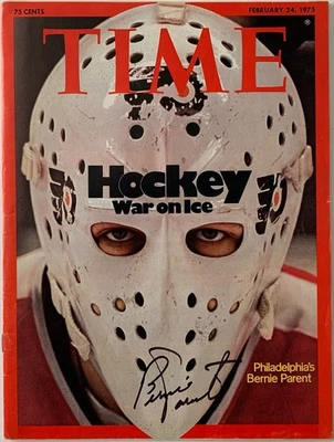 BERNIE PARENT Signed February 24, 1975 Newsstand TIME Magazine - JSA - Image 1 of 4