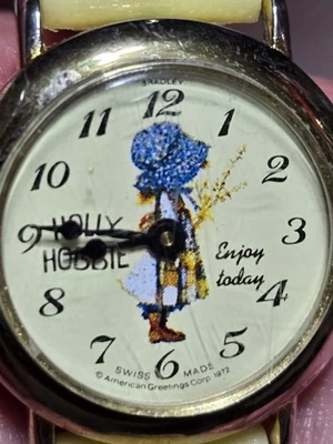 Vintage Holly Hobbie American Greetings Mechanical Watch 1972  - Image 1 of 3