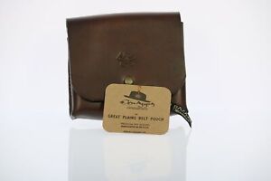 Pochette ceinture en cuir Mojo Bazaar grandes plaines premium fabriquée aux États-Unis marron