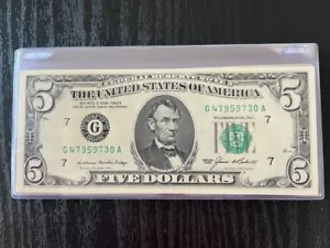1985 $5 Dollar Bill Five Dollar Note Chicago G A Block Non Star GEM UNCIR - Picture 1 of 3