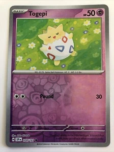 Juego de cartas coleccionables Pokémon Surging Sparks Togepi Holofoil inverso 070/191 casi nuevo - Imagen 1 de 2