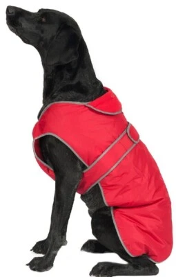 Red Dog Coat. Stormguard. All Weather, Fleece, Waterproof, Leg Straps. 6 Sizes. - Image 1 of 4