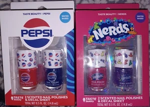 Lot of 2 NERDS, & PEPSI Nail polish And Decals By Taste Beauty - Picture 1 of 1
