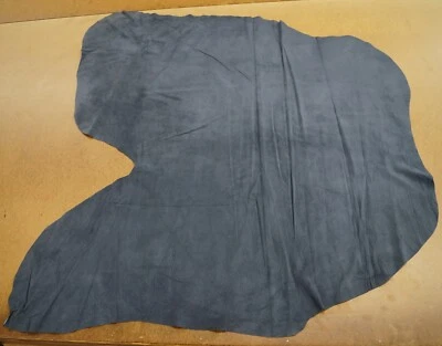 Navy Blue 1.5-2oz Pigskin Suede Soft Garment Leather Hide, Average 11-15 sq ft - Image 1 of 3