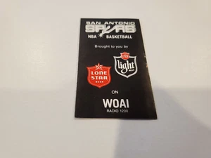 RS20 San Antonio Spurs 1979/80 NBA Basketball Pocket Schedule - Lone Star Beer - Picture 1 of 3