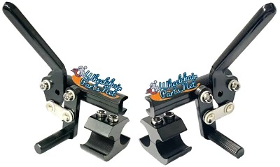 Cerraduras de ruedas de aluminio para silla de ruedas PUSH-TO-LOCK (frenos) Foto 1 de 4