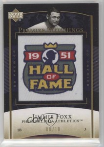 2007 Upper Deck Premier Premier Stitchings Gold /10 Jimmie Foxx #PS-26 HOF