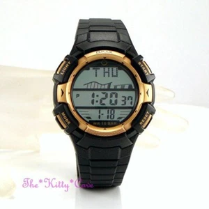OMAX Waterproof 10 Bar Unisex Gents Ladies Sports Chronograph Gold Alarm Watch - Picture 1 of 1