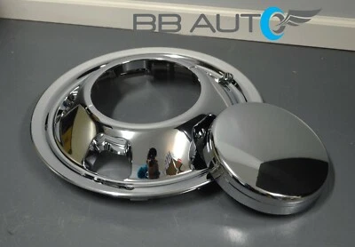 2pc Set Front Wheel Chrome Simulator & Center Cap for DODGE RAM 3500 DUALLY - Image 1 of 4