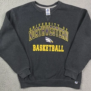Vintage University of Northwestern Eagles Basketball Sweater Grey Sweatshirt - Picture 1 of 6