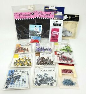 Lot of Scrapbook Elements Eyelets Charms Brads New in Package