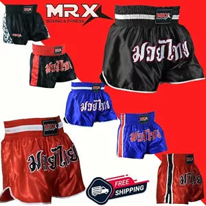 MRX Muay Thai Shorts Boxing Cage Fight Fighter MMA Kick Boxing Trunk Mens Womens - Picture 1 of 50