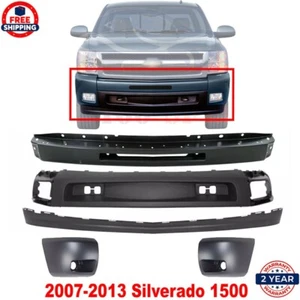 Front Bumper Face Bar & Lower Valance with Extension For 2007-2013 Silverado1500 - Picture 1 of 13