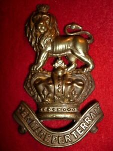 Royal Marines Band Victorian Crown Large Brass Musician's Pouch Badge, 1874-1902