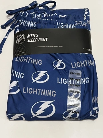 NWT!! Men's NHL Tampa Bay Lightning Hockey Pajama Sleep Pants size 2XLG MSRP $30 Cover