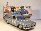 Tin Toy 1964 Ichiko-Japan Bat.Op. Pontiac Sw Rai Tv Car Nice Working/Repro Box.