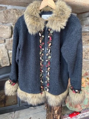 Chaqueta Tasha Polizzi TP Saddleblanket Co Abrigo Floral Aspecto Escandinavo Talla S Boho Foto 1 de 4