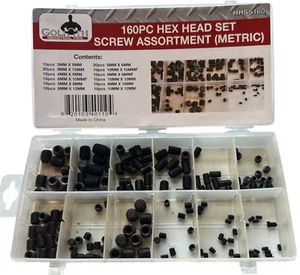 Assortimento set viti metriche testa esagonale Golia Industrial 160 pz ~HHSS160 - Foto 1 di 6