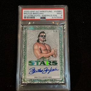 2020 LEAF ULTIMATE WRESTLING AUTOGRAPH BRUTUS BEEFCAKE 3/5 PSA 9 POP 1 Mint WWF - Picture 1 of 7