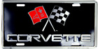 Chevrolet Corvette Black Aluminum License Plate - American Made