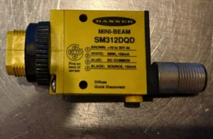 Banner Mini-beam SM312DQD Photoelectric Sensor Switch 10-30VDC PNP 4-Pin - Picture 1 of 3