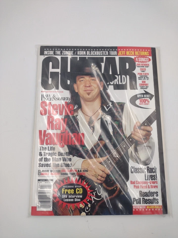 Guitar World Magazine April 1999 Stevie Ray Vaughan - Jimi Hendrix - Pink Floyd Foto 1 de 1