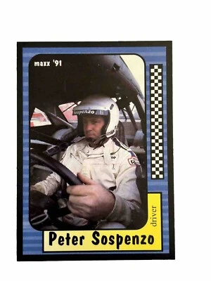 Excellent: Vintage 1991 Maxx Peter Sospenzo Driver NASCAR Rookie Trading Card - Image 1 of 2
