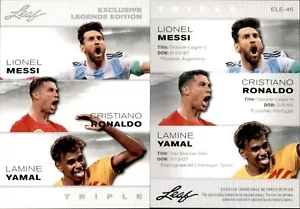 Hoja LEYENDAS EXCLUSIVAS 2024 MESSI / RONALDO / YAMAL #ELE-45 FÚTBOL - Imagen 1 de 1