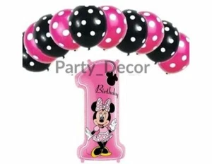 12" inch POLKA DOT & 18" inch MINNIE MOUSE FOIL BALLOONS Mickey Mouse baloons - Picture 1 of 12