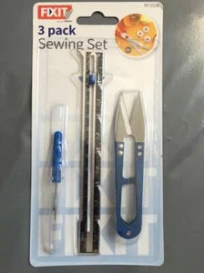 Sewing Kit Scissor Thread Cutter 3 Pack Sewing Set Seam Ripper Unpicker Stitch - Picture 1 of 5