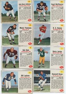 1962 Post Cereal Football Card Lot (36) Vintage Cards Hand-Cut Low Grade NFL