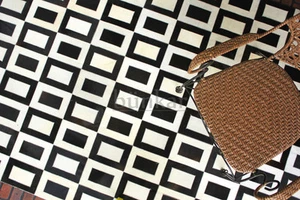 bunkar's Handmade Cowhide Leather Checkerboard Pattern Area Rugs - Medieval Wall - Picture 1 of 5