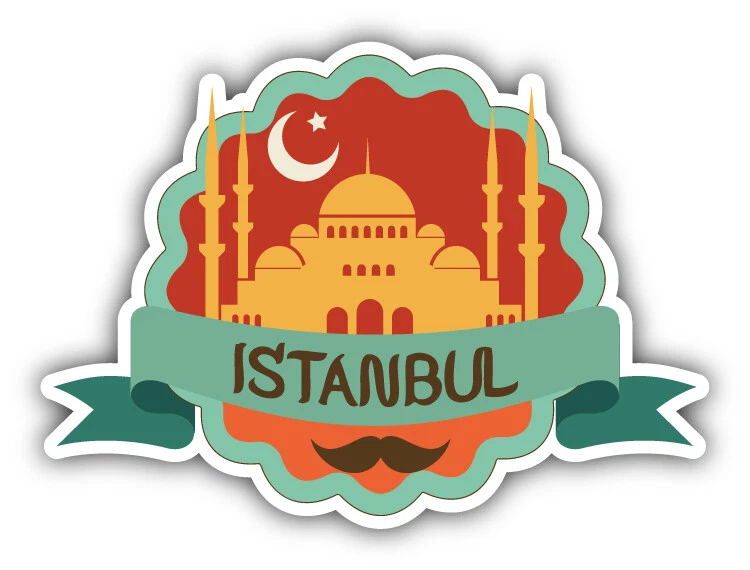 Istanbul Turkey World City Travel Label Badge Car Bumper Sticker Decal