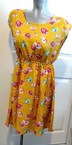 Pura Vida Ladies Size Sm CLEARANCE Spring/Summer Yellow Floral Polyester Dress - Picture 1 of 6