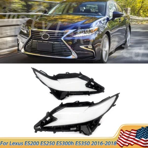 1Pair Headlight Lens Cover For Lexus ES200 ES250 ES300h ES350 2016 2017 2018 - Picture 1 of 13