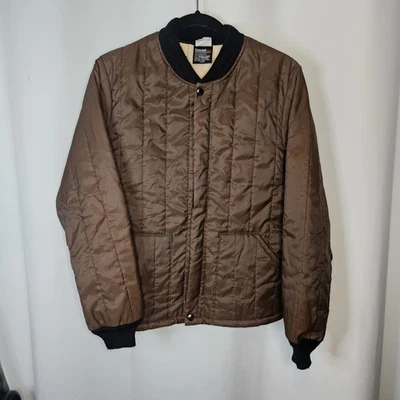 VINTAGE Sears Jacket Mens Small 34-36 Brown Full Zip Thinsulate Coat Made USA  - Image 1 of 4