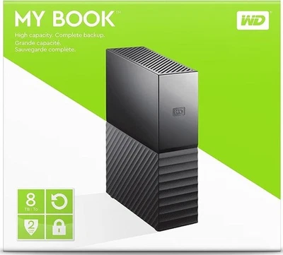 Western Digital My Book 8TB External Desktop Hard Drive - FACTORY SEALED - NEW - Image 1 of 2