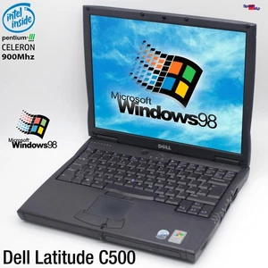 Dell Latitude C500 Notebook Laptop Windows Win 98 Parallel 30GB HDD 256MB RAM - Picture 1 of 9
