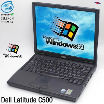 Dell Latitude C500 Notebook Laptop Windows Win 98 Parallel 30GB HDD 256MB RAM - Image 1 of 4