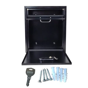 Durable Anti-Theft Wall Mount Stainless Steel Mailbox With Install Accessories - Picture 1 of 15