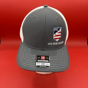 NEW USA Deaf Soccer Team Trucker Baseball Snap-Back Cap Richardson Style 112 - Picture 1 of 6