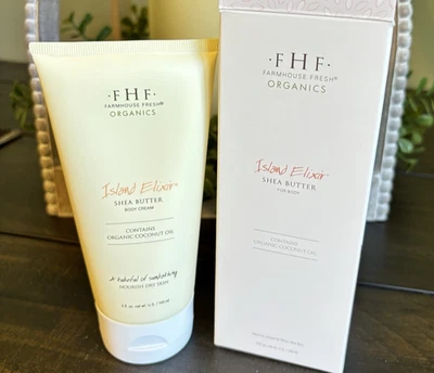 Farmhouse Fresh Organics Island Elixir Shea Butter For Body/Body Cream 5oz New  - Image 1 of 4