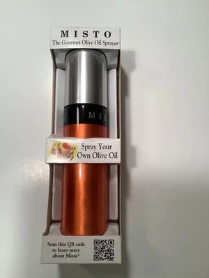 Gourmet MISTO Olive Oil Sprayer New in Box Vibrant Metallic Rusty Orange 9” Tall - Image 1 of 4